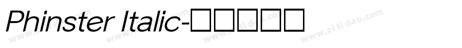 Phinster Italic字体转换